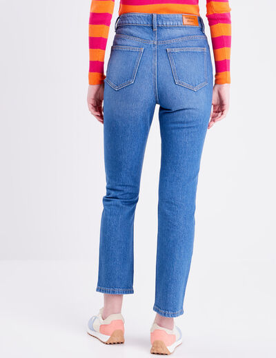 Jeans slim taille haute denim stone femme