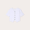 Gilet manches courtes blanc femme