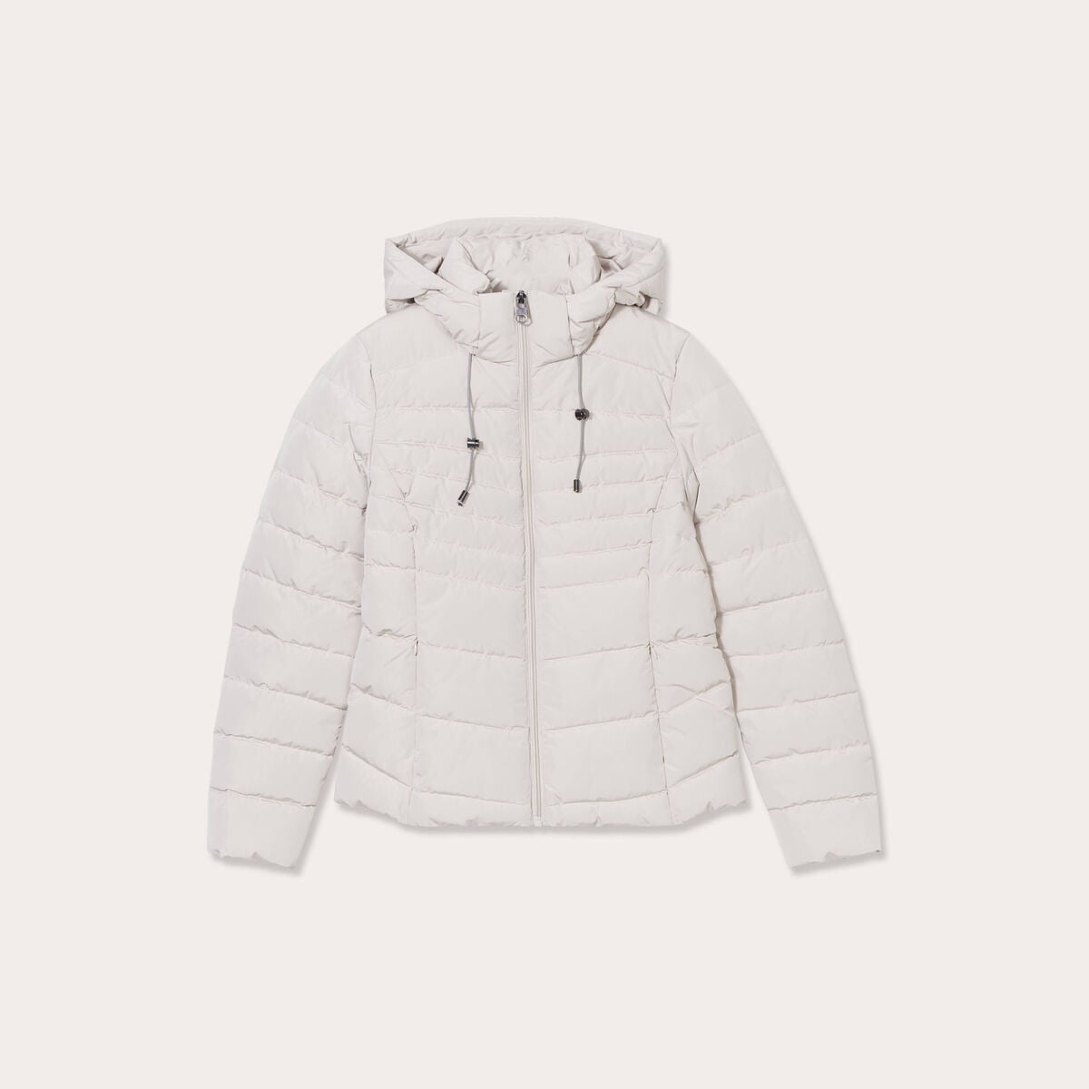 Doudoune ajust&eacute;e &agrave; capuche blanc femme
