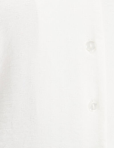 Blouse manches courtes ecru femme