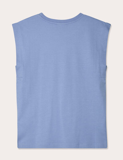 Débardeur sans manches bleu gris femme