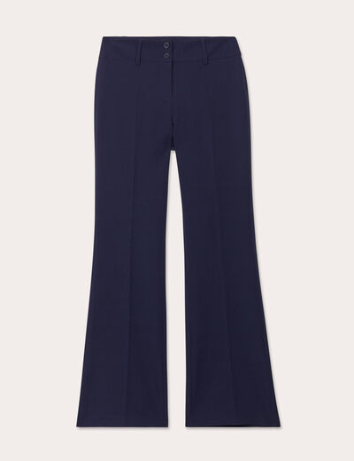 Pantalon flare bleu marine femme