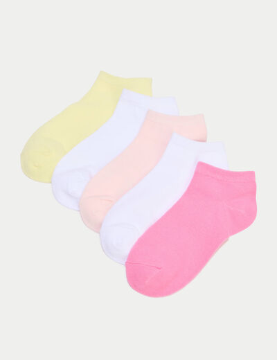 Lot 5 paires chaussettes basses rose fushia femme