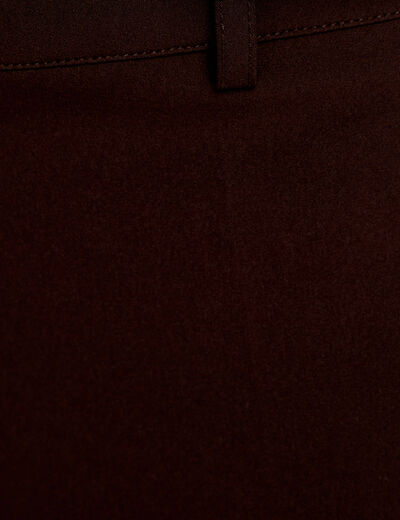 Pantalon flare marron fonc&eacute; femme