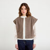 Gilet sans manches effet polaire sable femme