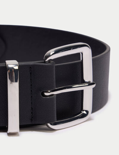 Ceinture large noir femme