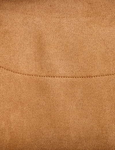 Veste sans manches col rond marron fonc&eacute; femme