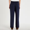 Pantalon bootcut taille haute bleu marine femme