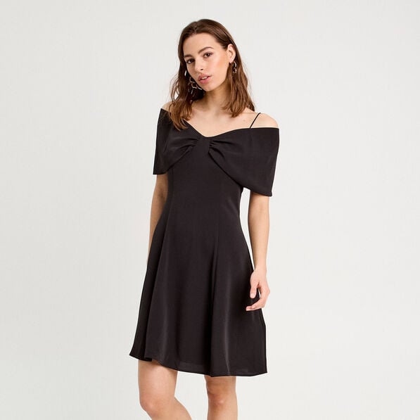 robe droite bretelles noir femme Robe droite bretelles noir femme
