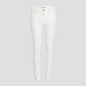 Jeans slim 5 poches blanc femme