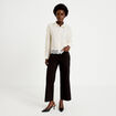 Pantalon bootcut taille haute noir femme