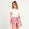 Combishort ceinturée vieux rose femme