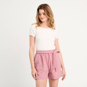combishort ceinturee vieux rose femme Combishort ceinturée vieux rose femme