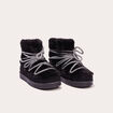 Bottines fausse fourrure à lacets noir femme