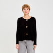 Gilet p&eacute;plum noir femme