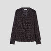 Chemise manches longues noir femme