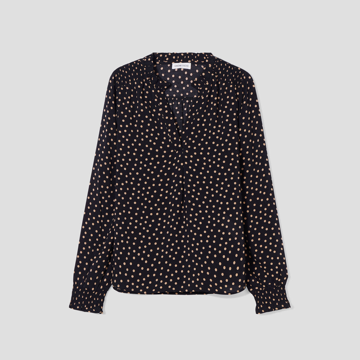 Chemise manches longues noir femme