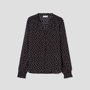 Chemise manches longues noir femme