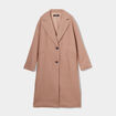Manteau long oversize camel femme