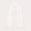 Foulard avec franges blanc femme