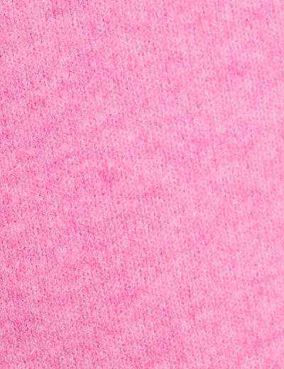 Pull cropped manches longues rose femme