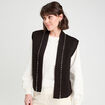 Veste matelassée sans manches noir femme