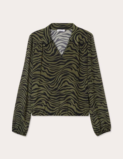 Blouse manches longues noir femme
