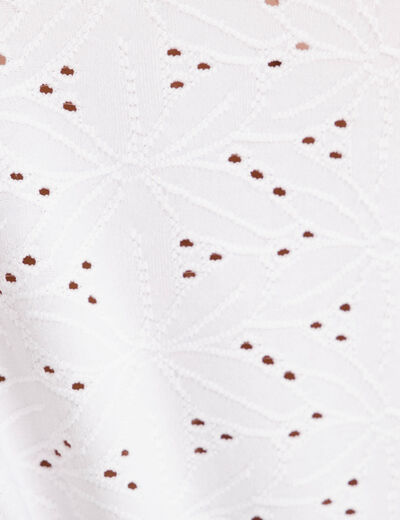 Débardeur cropped noué blanc femme