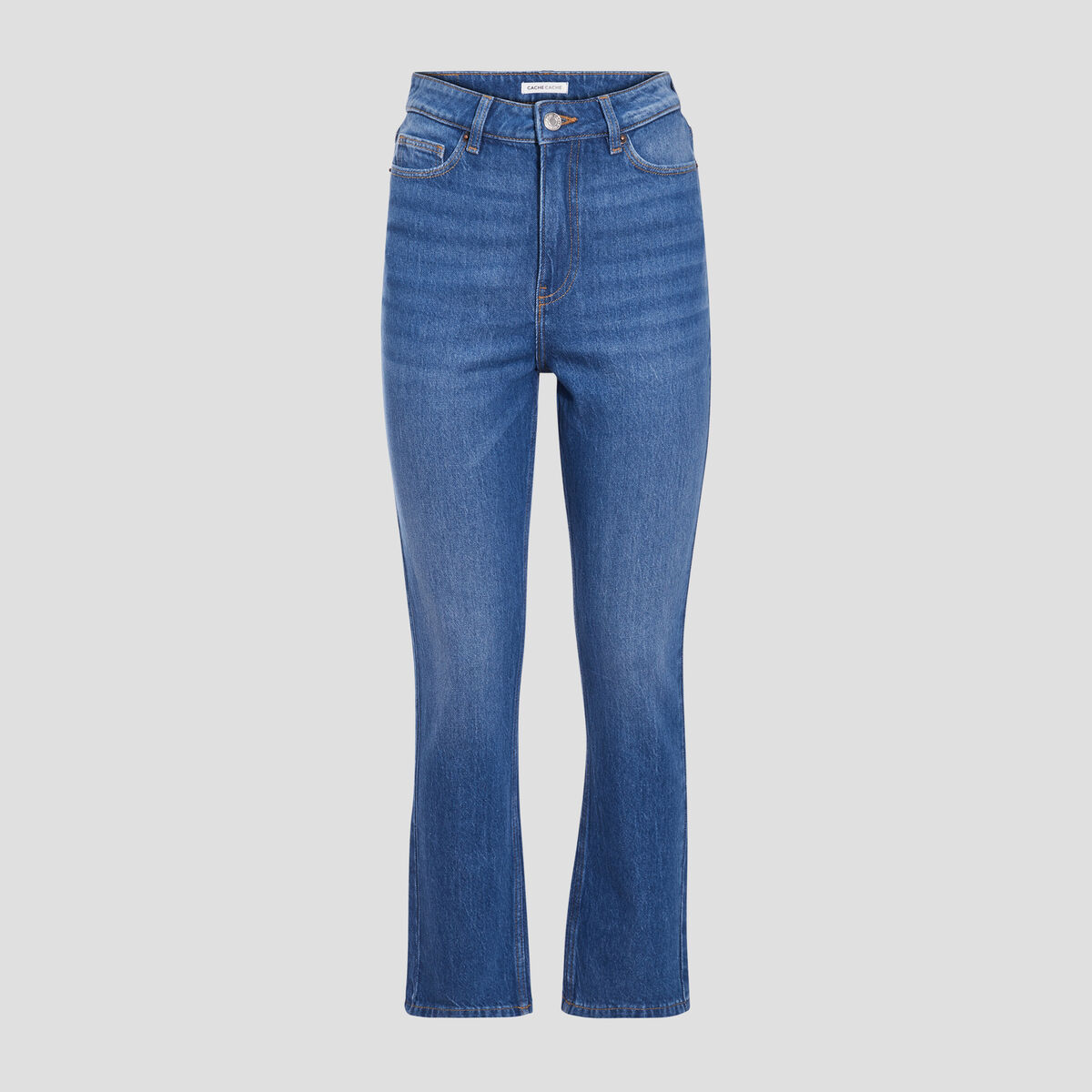 Jeans slim taille haute denim stone femme