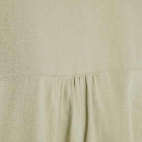 chemise manches longues contenant du lin vert kaki femme Chemise manches longues contenant du lin vert kaki femme