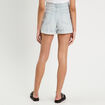 Short mom taille haute en jean denim bleach femme