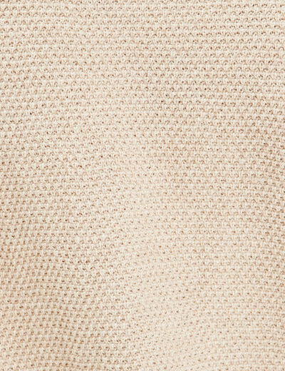 Gilet manches 3/4 beige femme