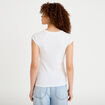 T-shirt manches courtes blanc femme