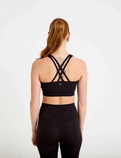 Brassi&egrave;re de sport activewear noir femme
