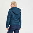 Doudoune ajustée à capuche bleu marine femme