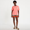 T-shirt oversize manches courtes rose corail femme