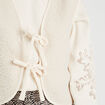 Gilet sans manches polaire ecru femme