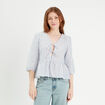 Blouse manches 3/4 ecru femme