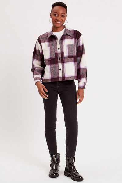 Jeans skinny intérieur gratté chaud denim noir femme
