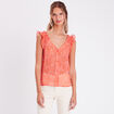 Blouse sans manches rouge femme
