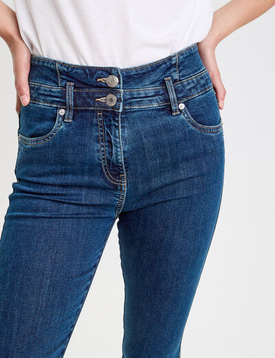 Jeans bootcut taille haute denim stone femme