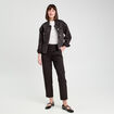 Pantalon carotte noir femme