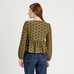 Blouse avec noeuds beige femme