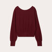 T-shirt dos avec noeud violet foncé femme