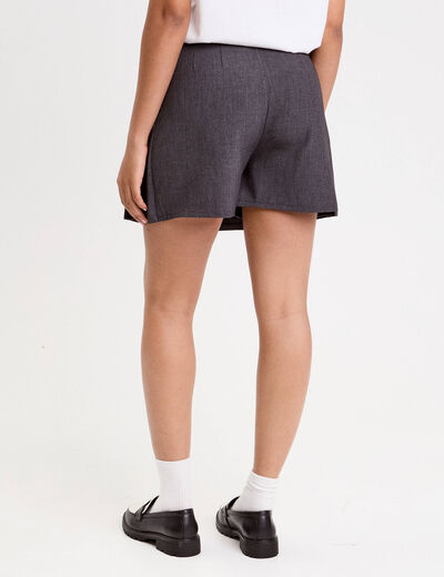 Jupe courte évasée gris foncé femme