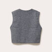 Veste sans manches effet polaire gris clair femme