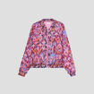 Veste teddy zippée orange femme