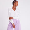Blouse manches longues ecru femme