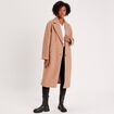 Manteau long oversize camel femme