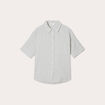Chemise manches courtes contenant du lin vert femme